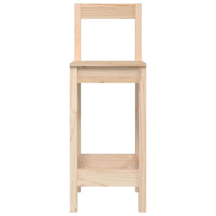 Chaises de bar lot de 2 40x41,5x112 cm bois de pin solide – Image 2