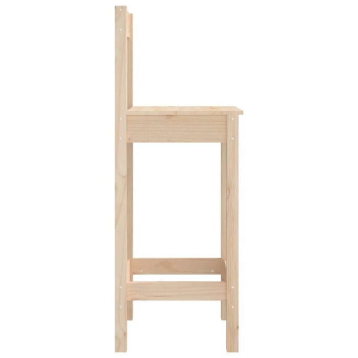 Chaises de bar lot de 2 40x41,5x112 cm bois de pin solide – Image 3