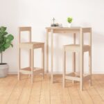 Chaises de bar lot de 2 40x41,5x112 cm bois de pin solide – Image 4