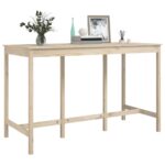 Table de bar 180x80x110 cm Bois massif de pin – Image 4