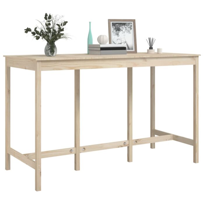 Table de bar 180x80x110 cm Bois massif de pin – Image 4