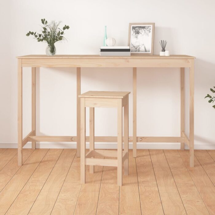 Table de bar 180x80x110 cm Bois massif de pin – Image 1