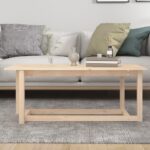 Table basse 110x55x45 cm Bois massif de pin – Image 3