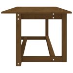 Table basse Marron miel 110x55x45 cm Bois massif de pin – Image 2