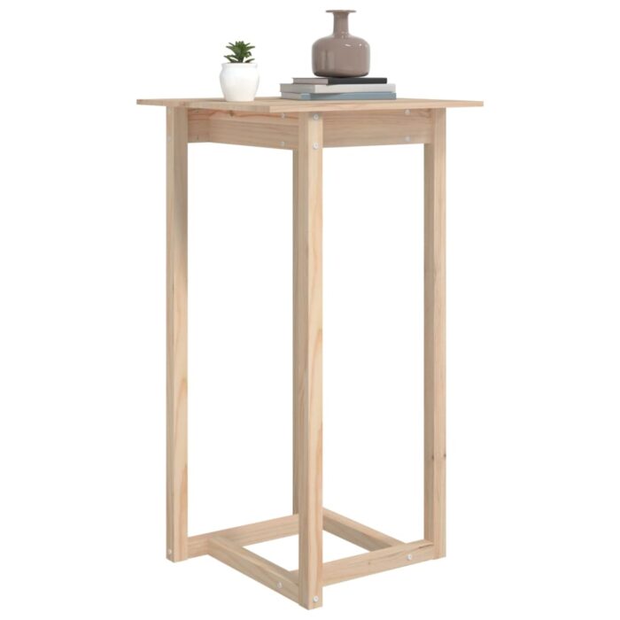 Table de bar 60x60x110 cm Bois massif de pin – Image 3