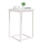 Table de bar Blanc 80x80x110 cm Bois massif de pin – Image 3