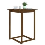 Table de bar Marron miel 80x80x110 cm Bois massif de pin – Image 3
