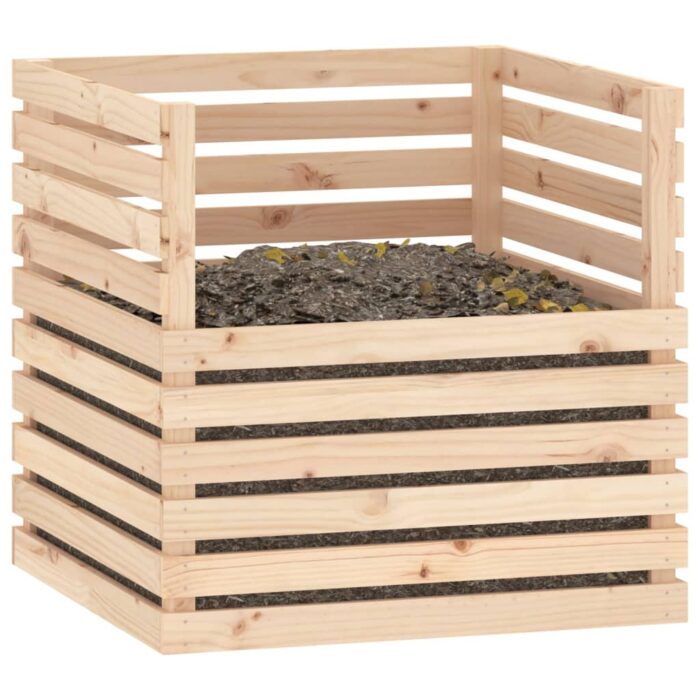 Composteur 80x80x78 cm Bois massif de pin – Image 2