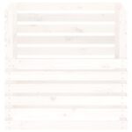 Composteur Blanc 80x80x78 cm Bois massif de pin – Image 3