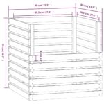Composteur Blanc 80x80x78 cm Bois massif de pin – Image 6