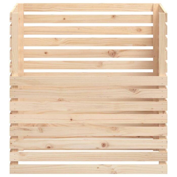 Composteur 100x100x102 cm Bois massif de pin – Image 3