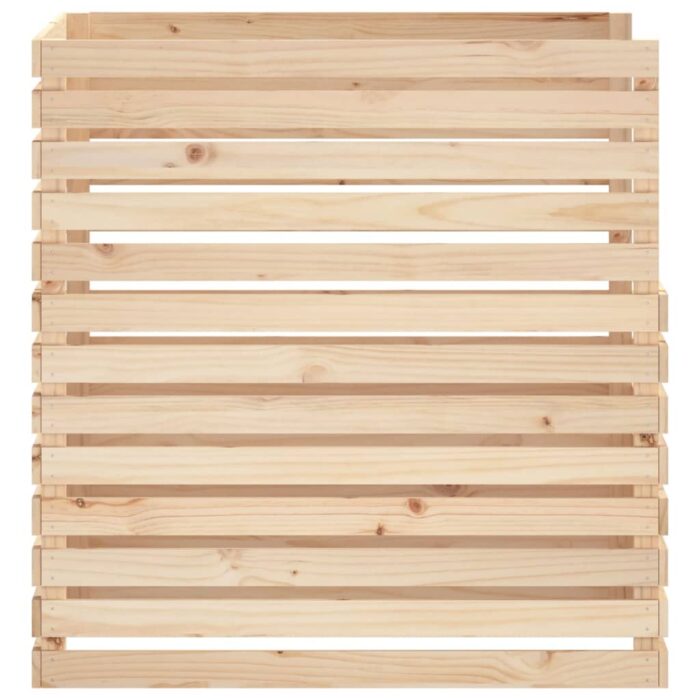 Composteur 100x100x102 cm Bois massif de pin – Image 4