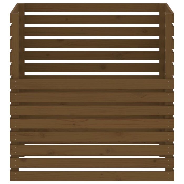 Composteur Marron miel 100x100x102 cm Bois massif de pin – Image 3