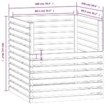Composteur Marron miel 100x100x102 cm Bois massif de pin – Image 6