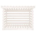 Support pour bois de chauffage Blanc 108x73x79 cm Bois de pin – Image 3