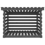 Support pour bois de chauffage Gris 108x73x79 cm Bois de pin – Image 3
