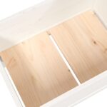Jardinière Blanc 178,5x44x75 cm Bois massif de pin – Image 4