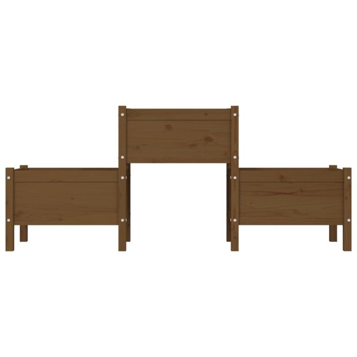 Jardinière Marron miel 178,5x44x75 cm Bois massif de pin – Image 2