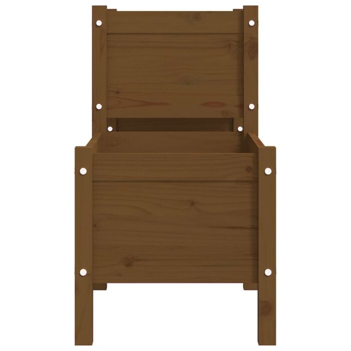 Jardinière Marron miel 178,5x44x75 cm Bois massif de pin – Image 3