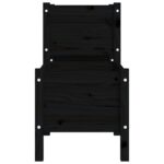 Jardinière Noir 178,5x44x75 cm Bois massif de pin – Image 3