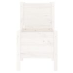 Jardinière Blanc 245,5x44x75 cm Bois massif de pin – Image 3