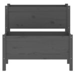 Jardinière Gris 84,5x84x75 cm Bois massif de pin – Image 2