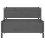 Jardinière Gris 110x84x75 cm Bois massif de pin – Image 3