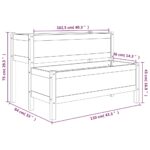 Jardinière Gris 110x84x75 cm Bois massif de pin – Image 7