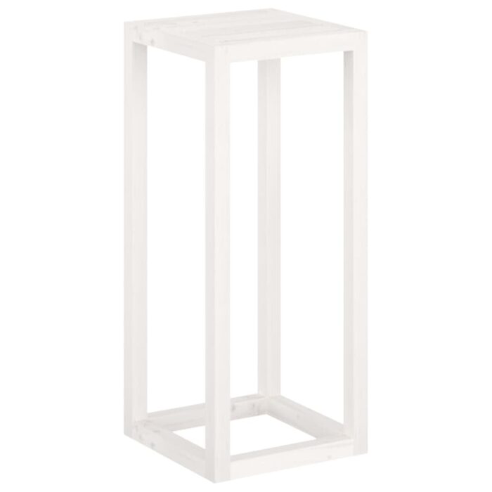Ensemble de supports pour plantes 3pcs Blanc Bois de pin massif – Image 6