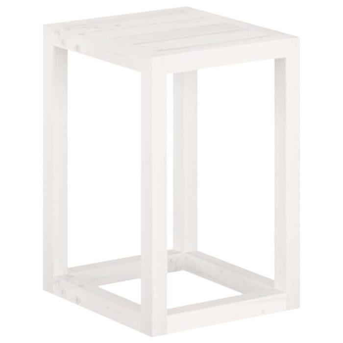 Ensemble de supports pour plantes 3pcs Blanc Bois de pin massif – Image 7