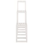 Ensemble de supports pour plantes 3pcs Blanc Bois de pin massif – Image 8