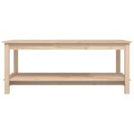 Table basse 110x55x45 cm Bois massif de pin – Image 3
