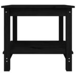 Table basse Noir 50x50x45 cm Bois massif de pin – Image 3