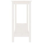 Table console Blanc 110x40x80 cm Bois massif de pin – Image 2