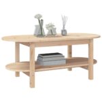 Table basse 110x55x45 cm Bois massif de pin – Image 2