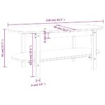 Table basse 110x55x45 cm Bois massif de pin – Image 6