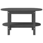 Table basse Gris 80x45x45 cm Bois massif de pin – Image 3