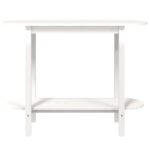 Table console Blanc 110x40x80 cm Bois massif de pin – Image 3