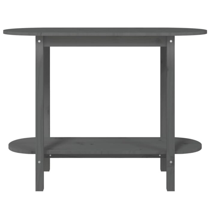 Table console Gris 110x40x80 cm Bois massif de pin – Image 3