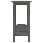 Table console Gris 110x40x80 cm Bois massif de pin – Image 4