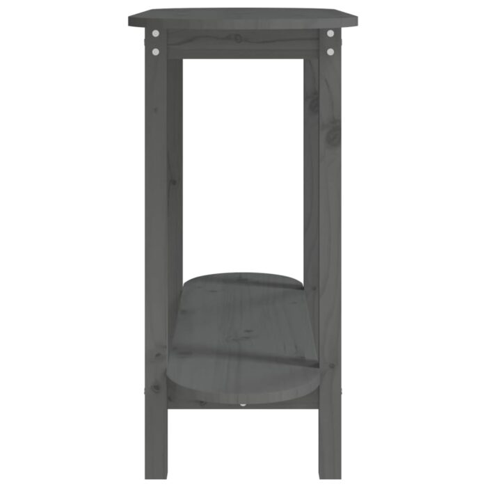 Table console Gris 110x40x80 cm Bois massif de pin – Image 4