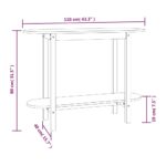 Table console Gris 110x40x80 cm Bois massif de pin – Image 6
