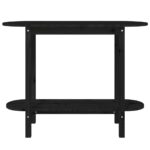 Table console Noir 110x40x80 cm Bois massif de pin – Image 3