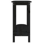 Table console Noir 110x40x80 cm Bois massif de pin – Image 4