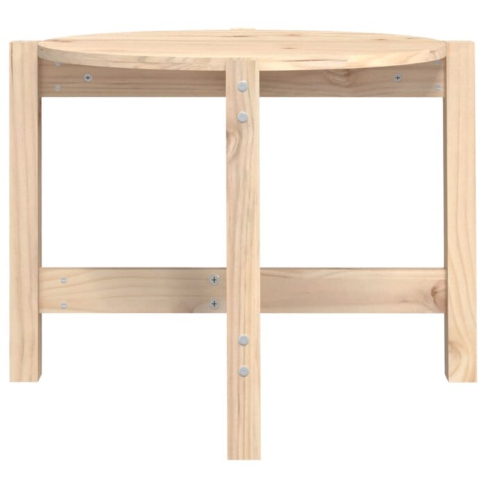 Table basse Ø 62,5x45 cm Bois massif de pin – Image 3