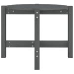 Table basse Gris Ø 62,5x45 cm Bois massif de pin – Image 3