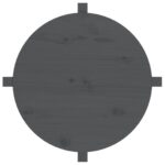 Table basse Gris Ø 62,5x45 cm Bois massif de pin – Image 4