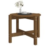 Table basse Marron miel Ø 62,5x45 cm Bois massif de pin – Image 2