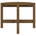 Table basse Marron miel Ø 62,5x45 cm Bois massif de pin – Image 3