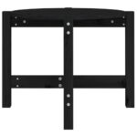 Table basse Noir Ø 62,5x45 cm Bois massif de pin – Image 3